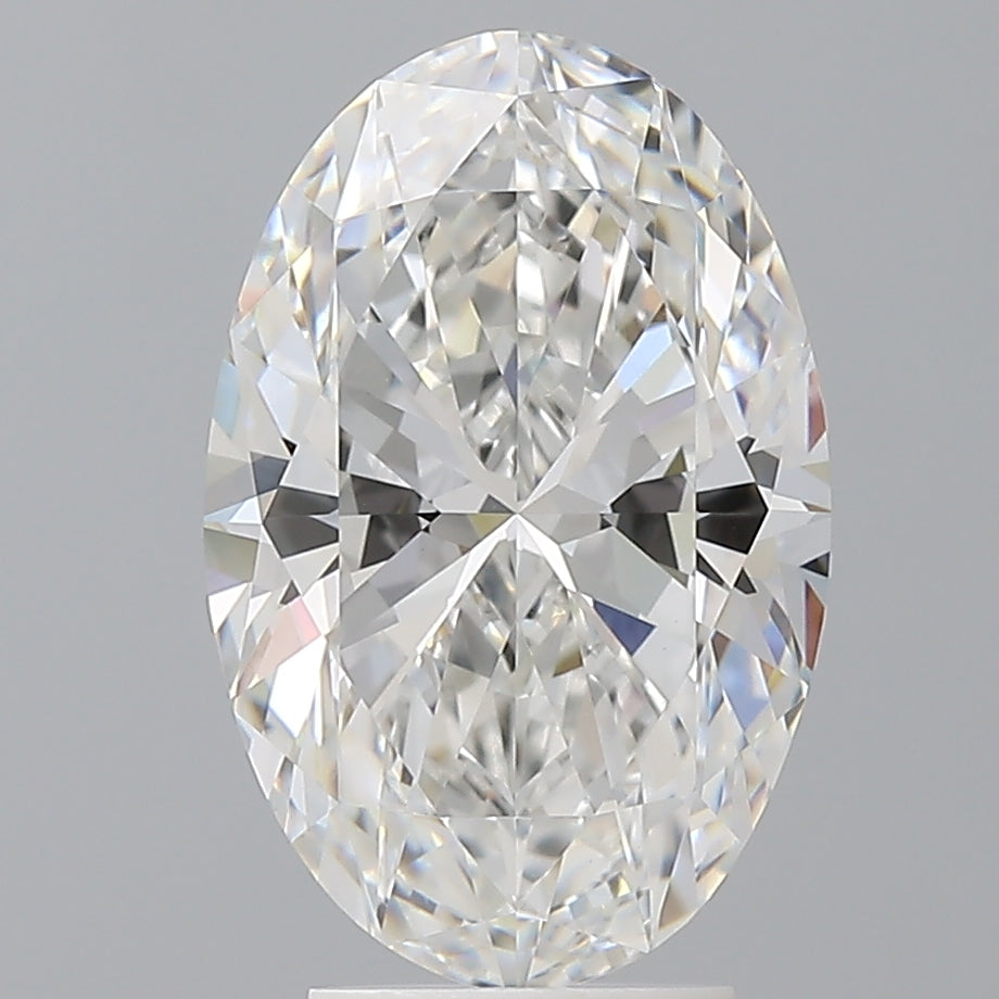 4.10 Carat Oval Shaped, Ideal Cut, F Color, VVS2 Clarity, IGI Certified Lab Grown Diamond