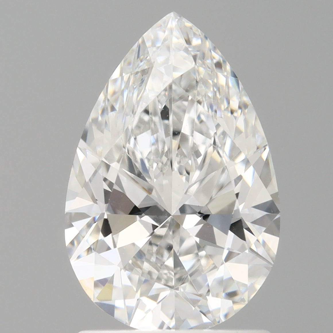 1.55 Carat Pear Shaped, Ideal Cut, E Color, VVS2 Clarity, IGI Certified Lab Grown Diamond