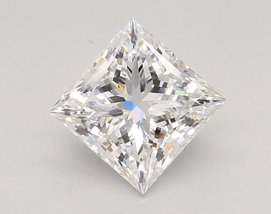2.06 Carat Princess Shaped, Ideal Cut, E Color, VVS2 Clarity, IGI Certified Lab Grown Diamond
