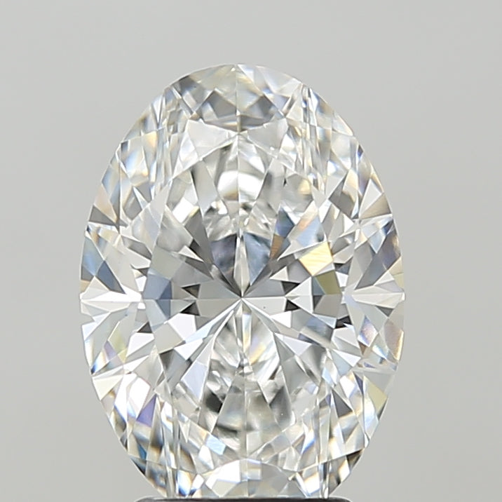 3.10 Carat Oval Shaped, Ideal Cut, F Color, VVS2 Clarity, IGI Certified Lab Grown Diamond