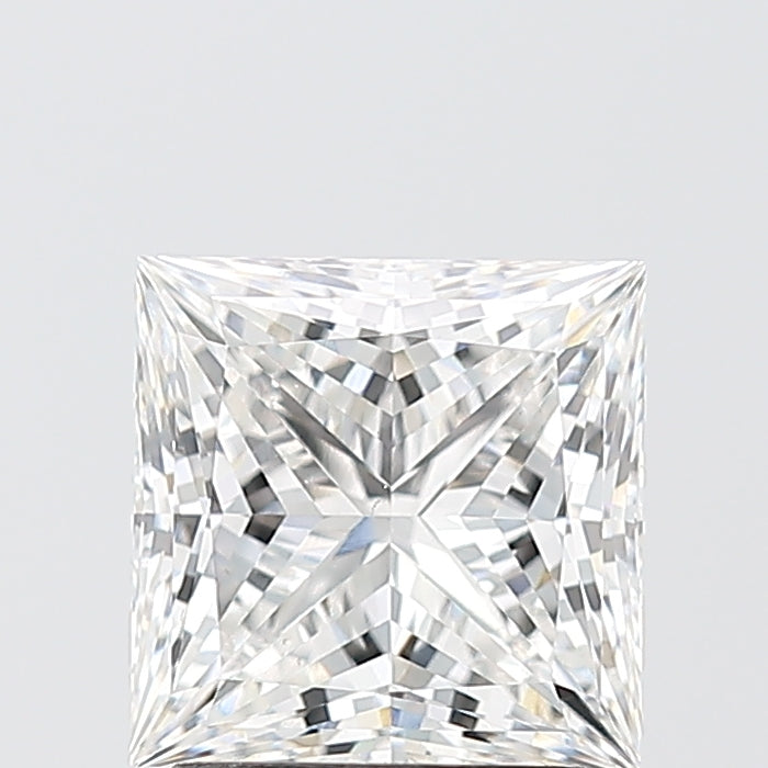 2.10 Carat Princess Shaped, Excellent Cut, F Color, VS2 Clarity, IGI Certified Lab Grown Diamond