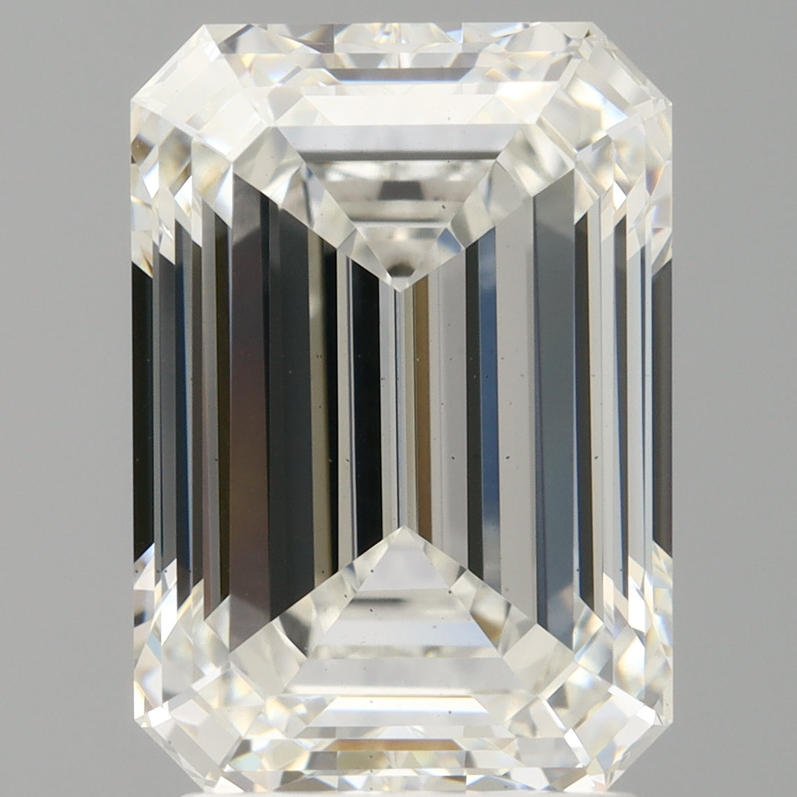 3.04 Carat Emerald Shaped, Ideal Cut, F Color, VS2 Clarity, IGI Certified Lab Grown Diamond