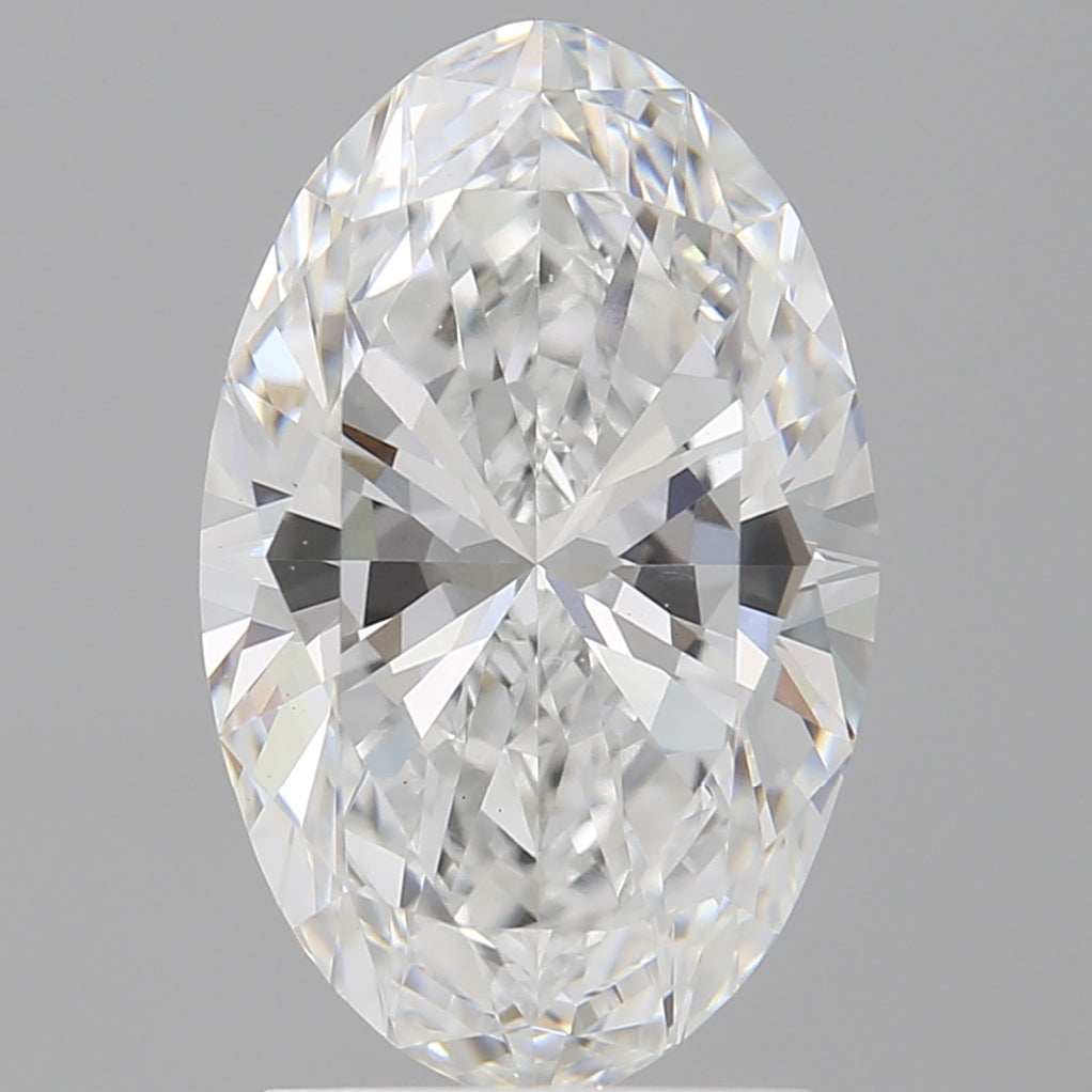 2.53 Carat Oval Shaped, Ideal Cut, E Color, VVS2 Clarity, IGI Certified Lab Grown Diamond