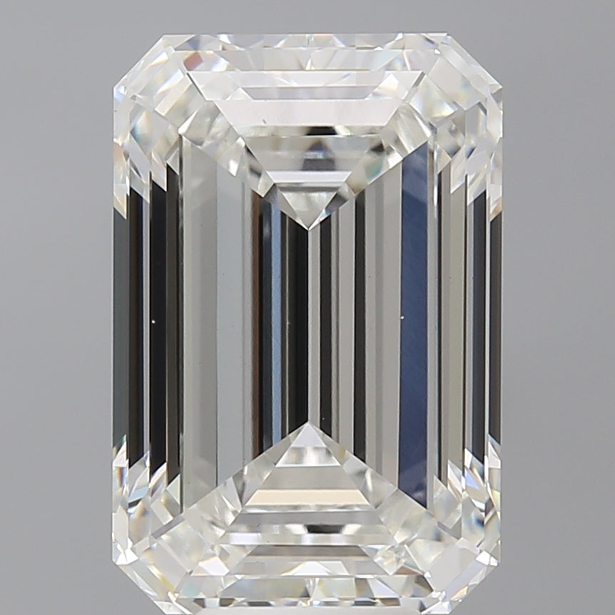 8.54 Carat Emerald Shaped, Ideal Cut, F Color, VVS2 Clarity, IGI Certified Lab Grown Diamond