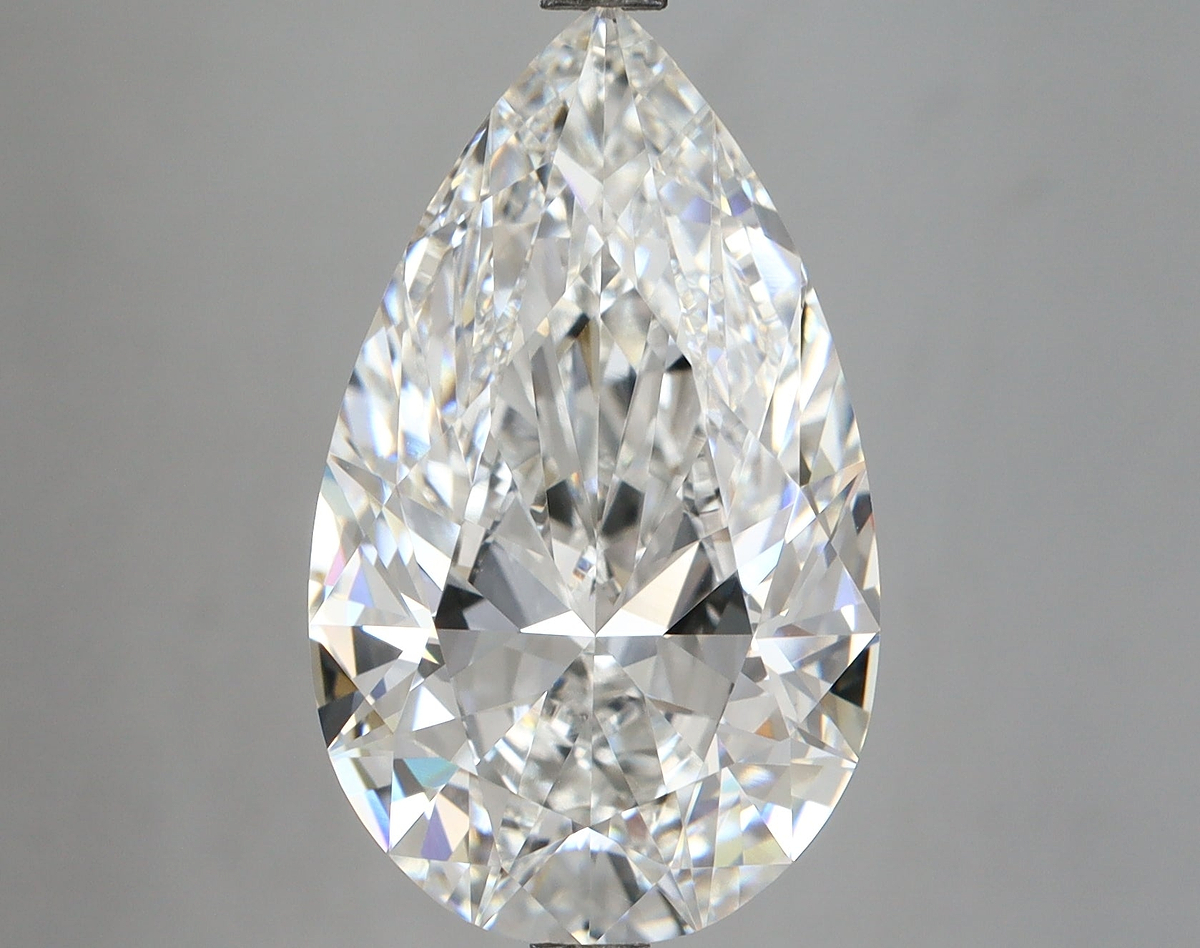 7.55 Carat Pear Shaped, Excellent Cut, E Color, VVS1 Clarity, IGI Certified Lab Grown Diamond