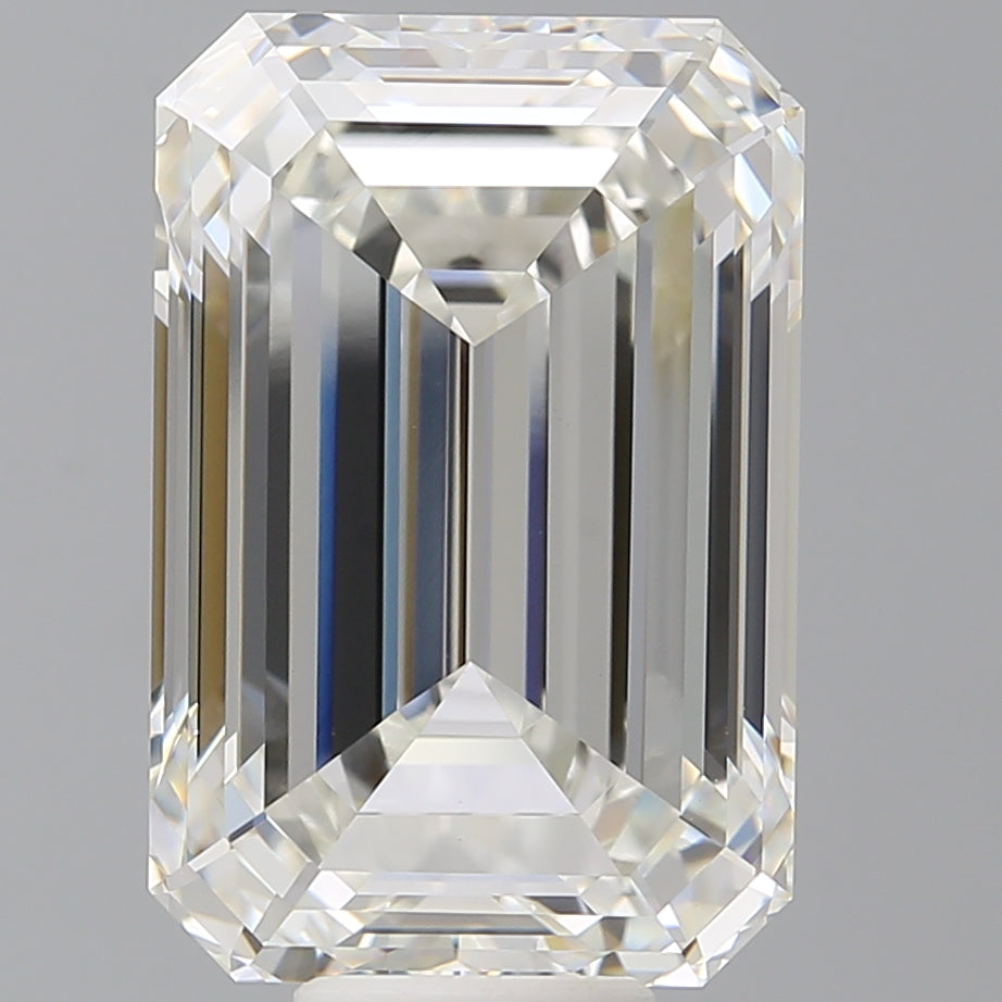 11.60 Carat Emerald Shaped, Ideal Cut, F Color, VVS2 Clarity, IGI Certified Lab Grown Diamond