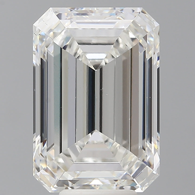 7.92 Carat Emerald Shaped, Ideal Cut, F Color, VS1 Clarity, IGI Certified Lab Grown Diamond