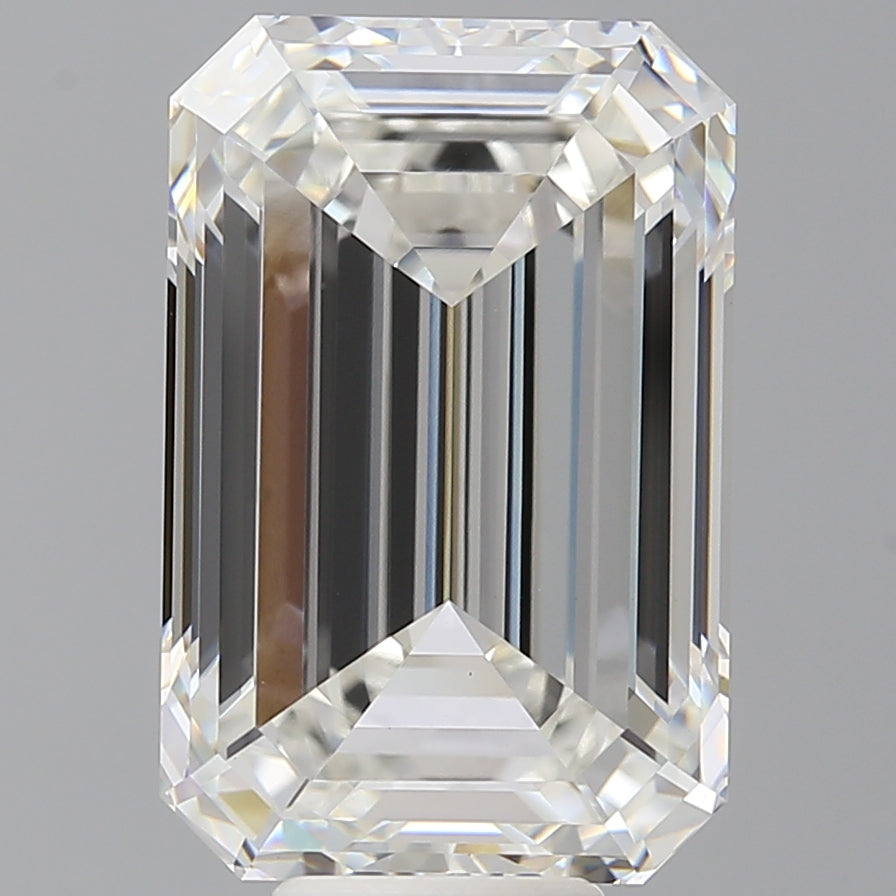 10.56 Carat Emerald Shaped, Ideal Cut, F Color, VVS2 Clarity, IGI Certified Lab Grown Diamond