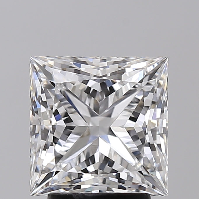 3.10 Carat Princess Shaped, Ideal Cut, E Color, VS1 Clarity, GIA Certified Lab Grown Diamond
