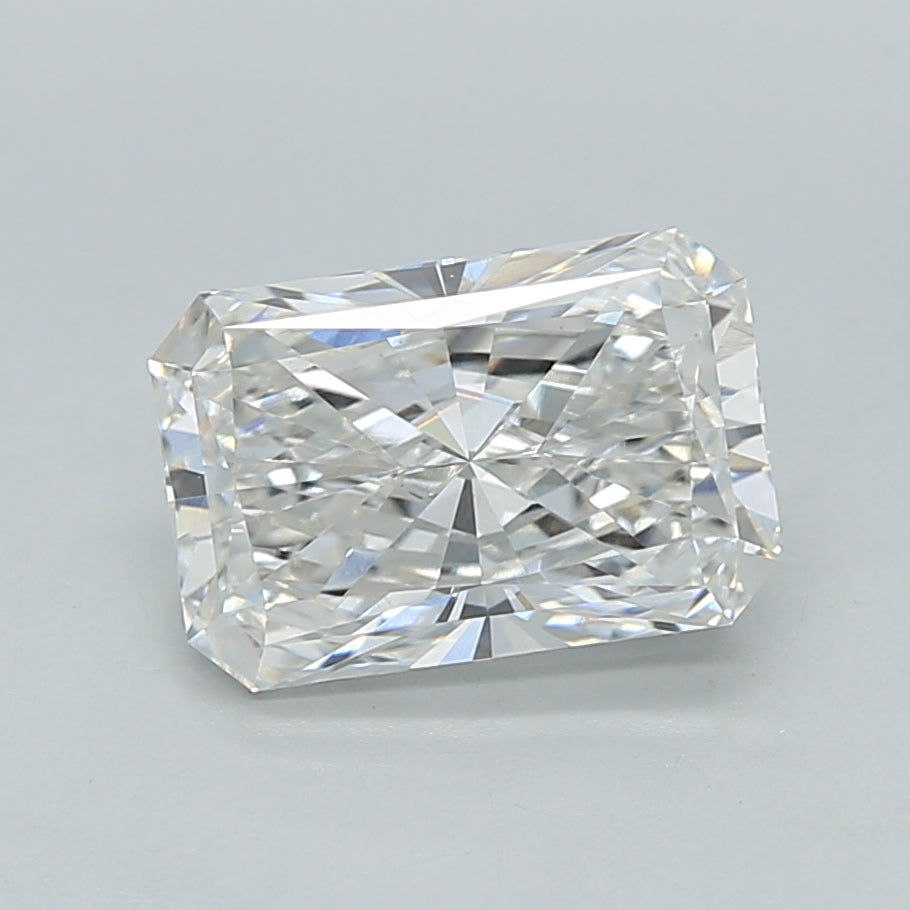 2.03 Carat Radiant Shaped, Ideal Cut, F Color, VVS2 Clarity, IGI Certified Lab Grown Diamond