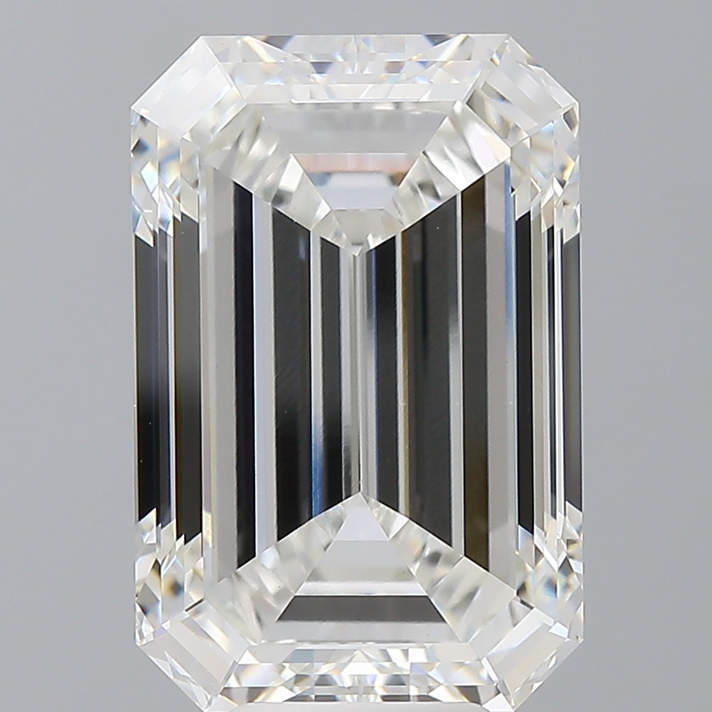 9.09 Carat Emerald Shaped, Excellent Cut, F Color, VS1 Clarity, IGI Certified Lab Grown Diamond