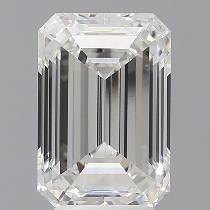 4.10 Carat Emerald Shaped, Ideal Cut, E Color, VVS2 Clarity, IGI Certified Lab Grown Diamond