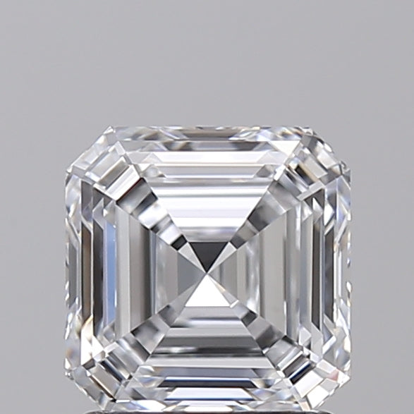 1.55 Carat Asscher Shaped, Excellent Cut, D Color, VVS2 Clarity, IGI Certified Lab Grown Diamond