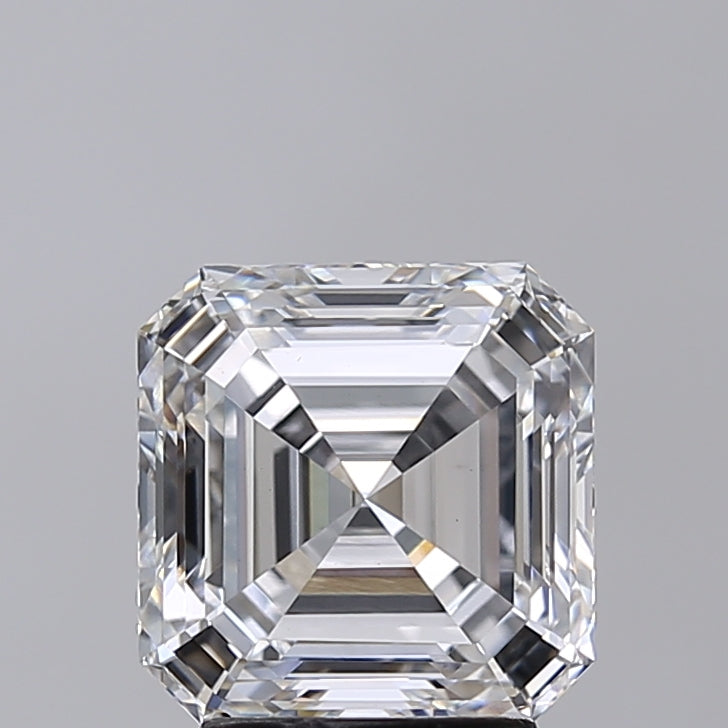 3.02 Carat Asscher Shaped, Ideal Cut, E Color, VS1 Clarity, GIA Certified Lab Grown Diamond