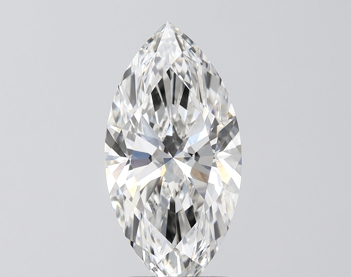 2.57 Carat Marquise Shaped, Ideal Cut, F Color, VS1 Clarity, IGI Certified Lab Grown Diamond