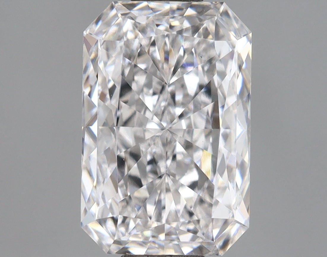 2.01 Carat Radiant Shaped, Excellent Cut, D Color, VVS1 Clarity, IGI Certified Lab Grown Diamond
