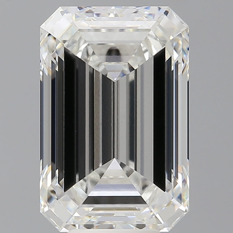 7.60 Carat Emerald Shaped, Excellent Cut, F Color, VVS2 Clarity, IGI Certified Lab Grown Diamond