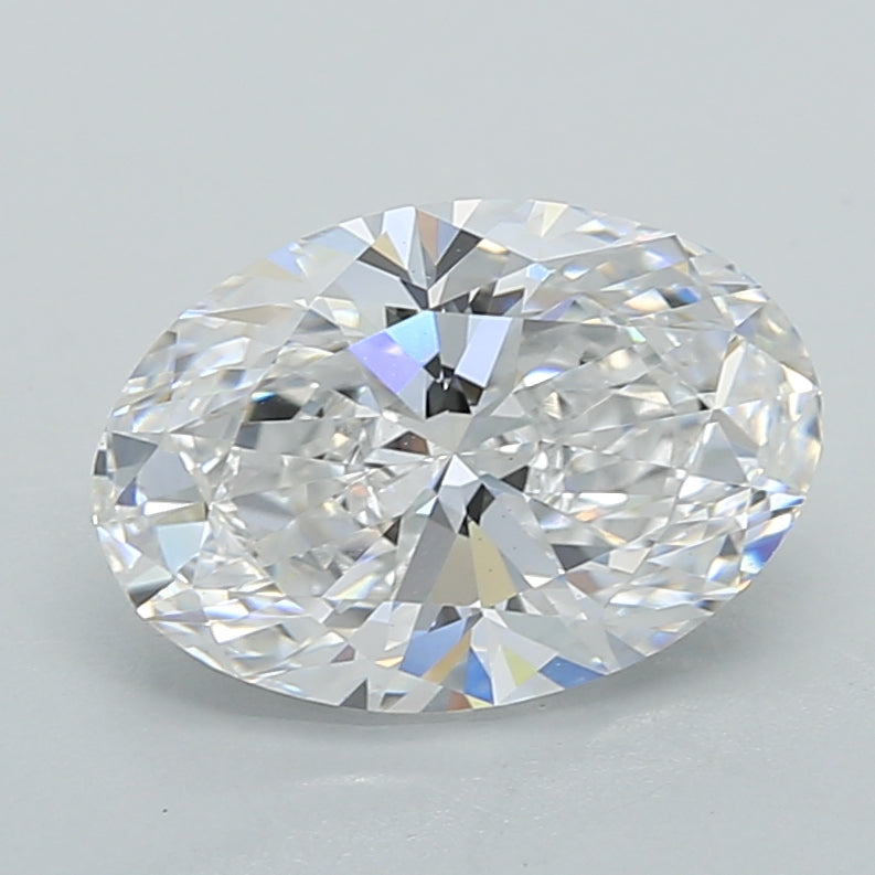 2.05 Carat Oval Shaped, Ideal Cut, D Color, VS1 Clarity, IGI Certified Lab Grown Diamond