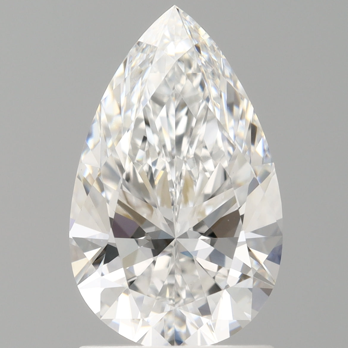 1.58 Carat Pear Shaped, Ideal Cut, E Color, VVS2 Clarity, IGI Certified Lab Grown Diamond