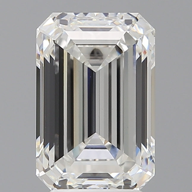 3.60 Carat Emerald Shaped, Ideal Cut, F Color, VVS2 Clarity, IGI Certified Lab Grown Diamond