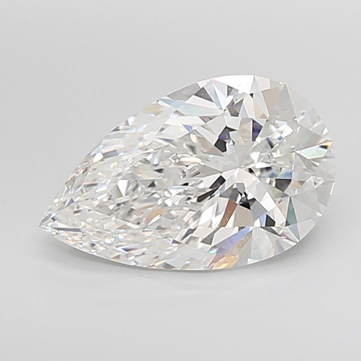 6.08 Carat Pear Shaped, Ideal Cut, E Color, VVS1 Clarity, IGI Certified Lab Grown Diamond