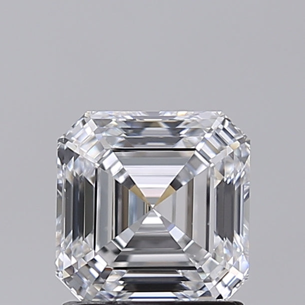 1.50 Carat Asscher Shaped, Ideal Cut, D Color, VS1 Clarity, GIA Certified Lab Grown Diamond