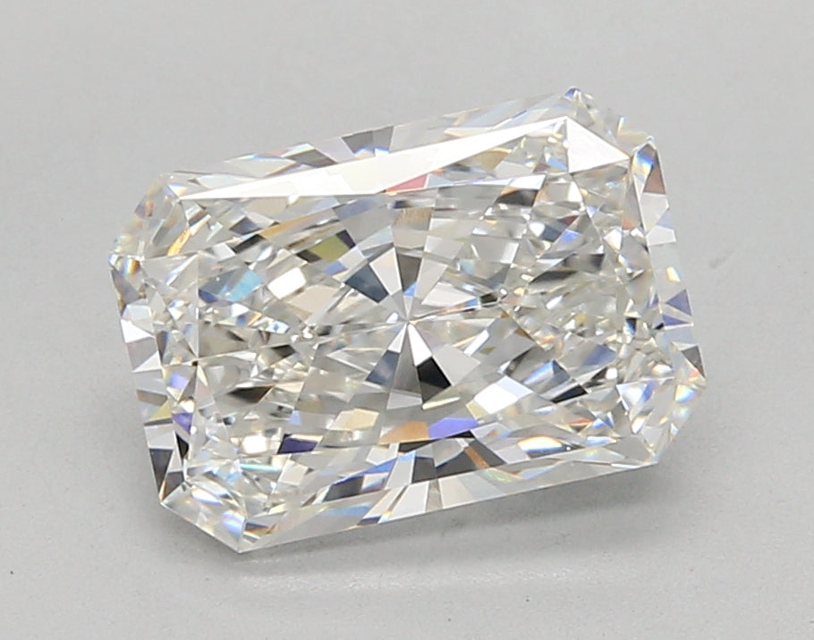 3.05 Carat Radiant Shaped, Ideal Cut, F Color, VS1 Clarity, IGI Certified Lab Grown Diamond