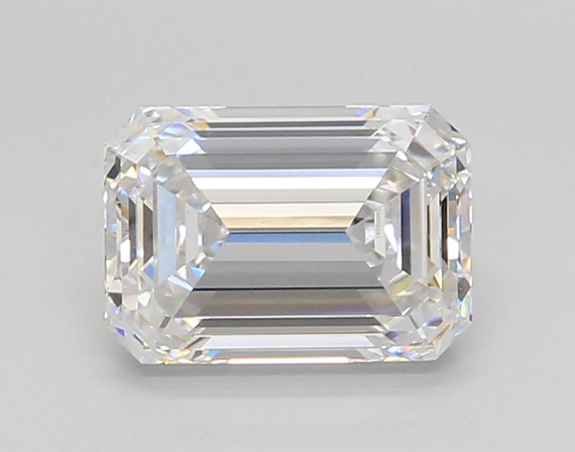 2.06 Carat Emerald Shaped, Ideal Cut, D Color, VVS1 Clarity, IGI Certified Lab Grown Diamond