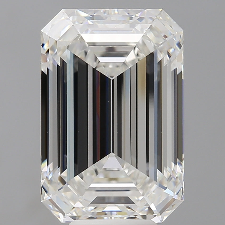 8.54 Carat Emerald Shaped, Ideal Cut, F Color, VVS2 Clarity, IGI Certified Lab Grown Diamond