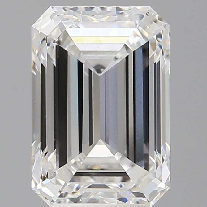 4.60 Carat Emerald Shaped, Ideal Cut, E Color, VVS2 Clarity, IGI Certified Lab Grown Diamond