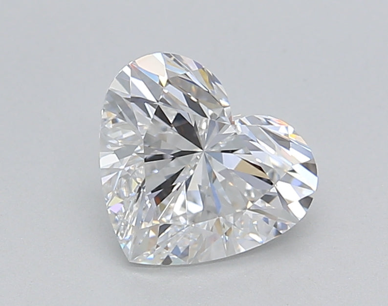 1.10 Carat Heart Shaped, Ideal Cut, D Color, VVS2 Clarity, IGI Certified Lab Grown Diamond