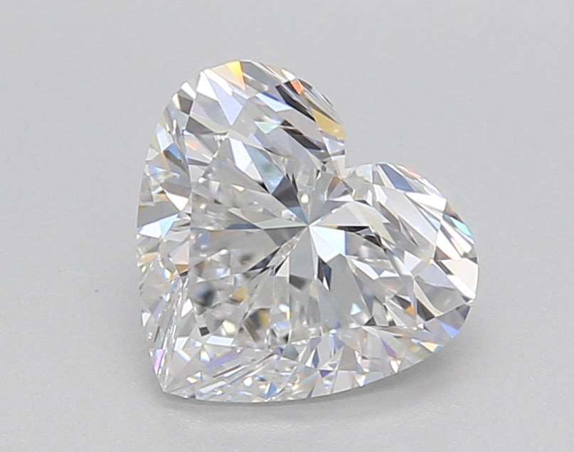 1.52 Carat Heart Shaped, Ideal Cut, D Color, VVS1 Clarity, IGI Certified Lab Grown Diamond
