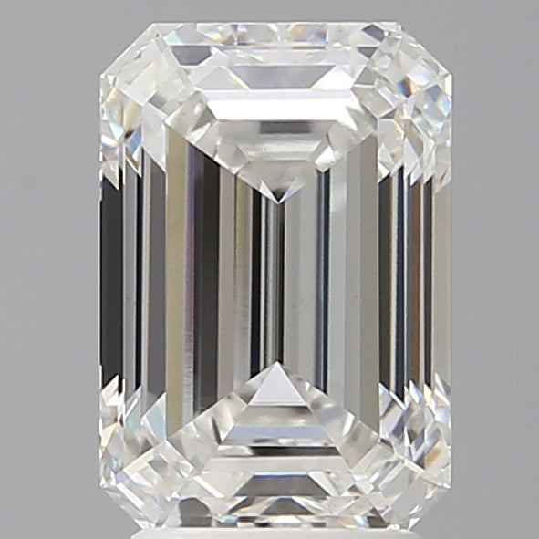 3.08 Carat Emerald Shaped, Ideal Cut, F Color, VVS2 Clarity, IGI Certified Lab Grown Diamond