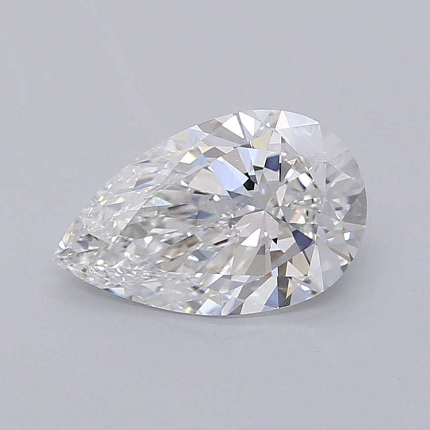 2.02 Carat Pear Shaped, Excellent Cut, E Color, VVS2 Clarity, IGI Certified Lab Grown Diamond