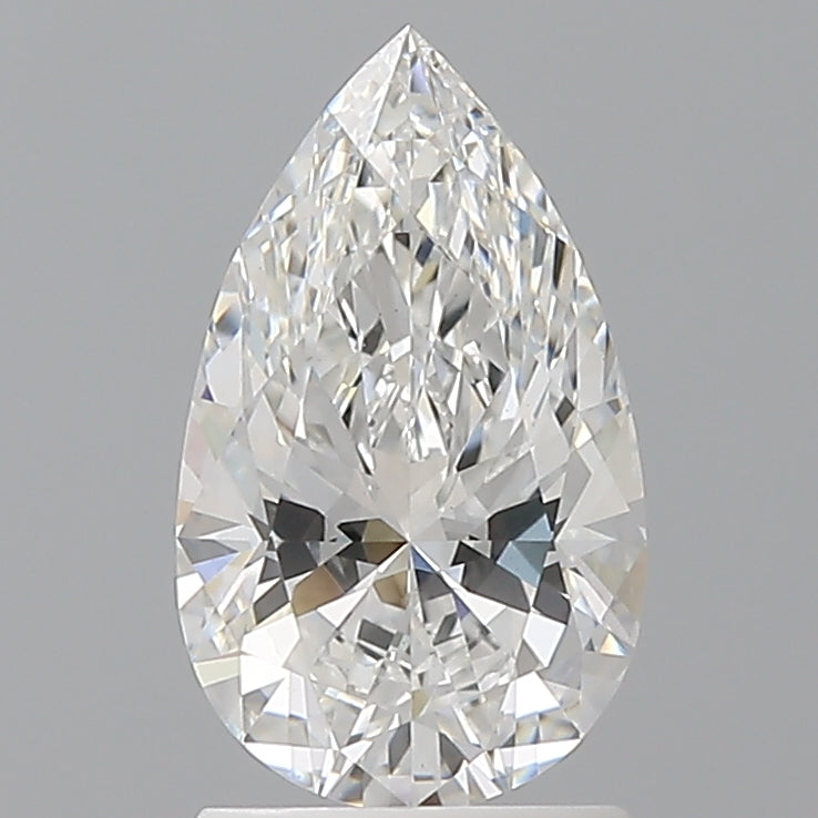 1.60 Carat Pear Shaped, Ideal Cut, E Color, VVS2 Clarity, IGI Certified Lab Grown Diamond