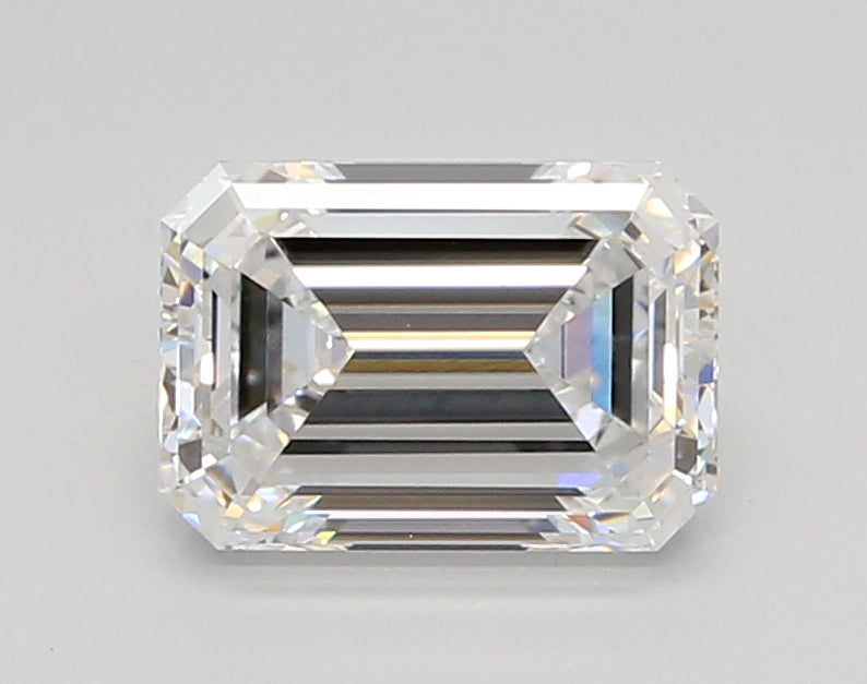 2.01 Carat Emerald Shaped, Ideal Cut, E Color, VVS1 Clarity, IGI Certified Lab Grown Diamond