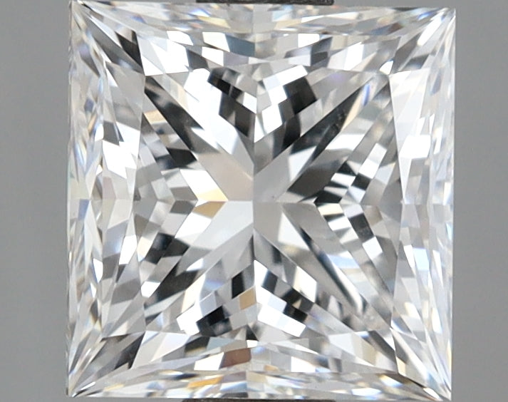 2.02 Carat Princess Shaped, Ideal Cut, F Color, VVS2 Clarity, IGI Certified Lab Grown Diamond