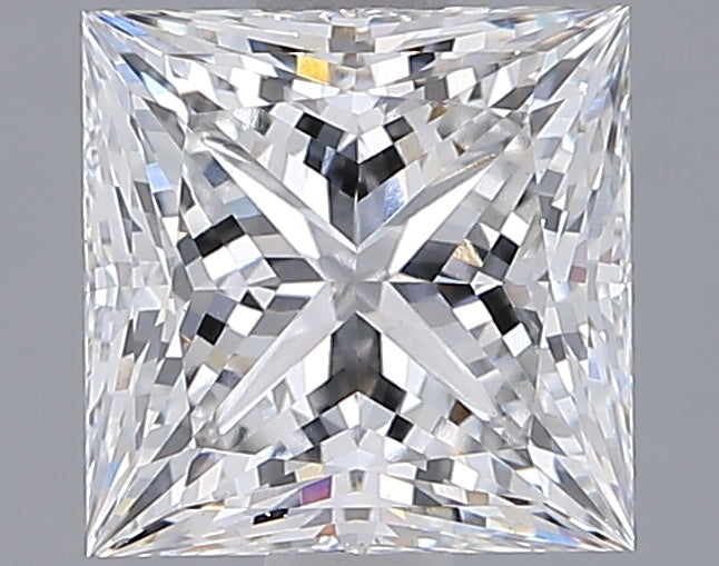 2.04 Carat Princess Shaped, Ideal Cut, F Color, VVS2 Clarity, IGI Certified Lab Grown Diamond