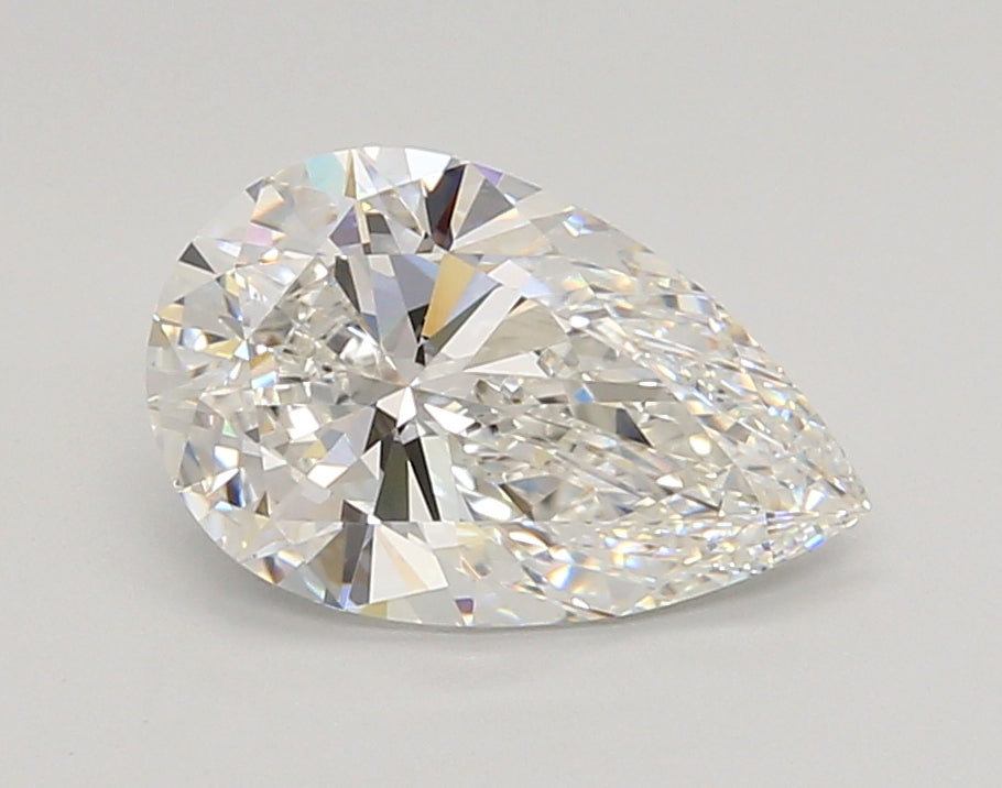 2.02 Carat Pear Shaped, Ideal Cut, F Color, VVS2 Clarity, IGI Certified Lab Grown Diamond