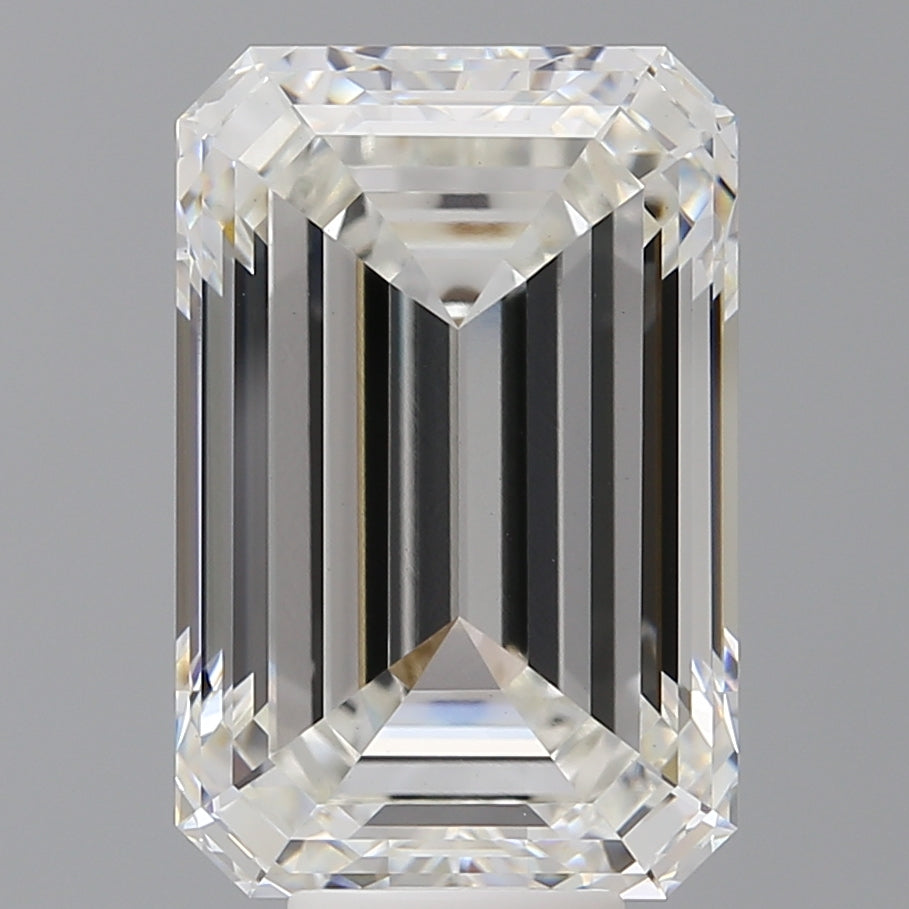 10.09 Carat Emerald Shaped, Ideal Cut, G Color, VVS2 Clarity, IGI Certified Lab Grown Diamond
