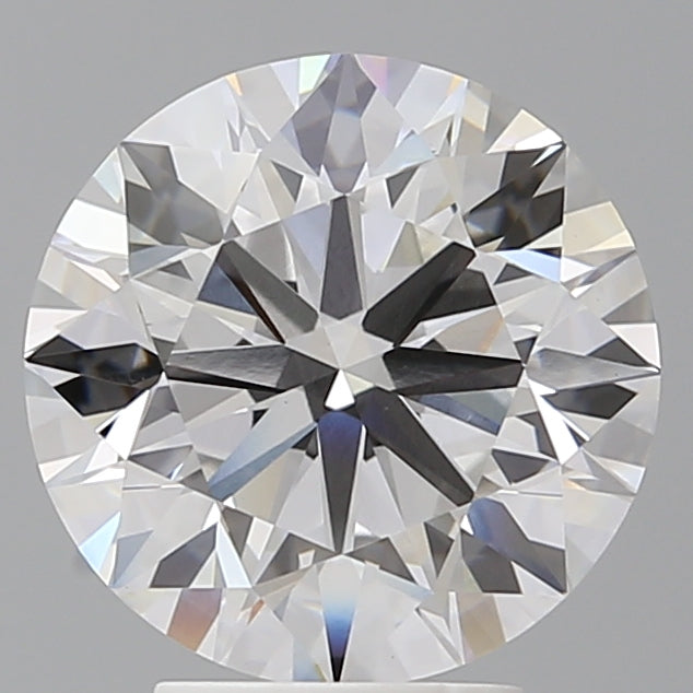 4.09 Carat Round Shaped, Ideal Cut, F Color, VVS2 Clarity, IGI Certified Lab Grown Diamond