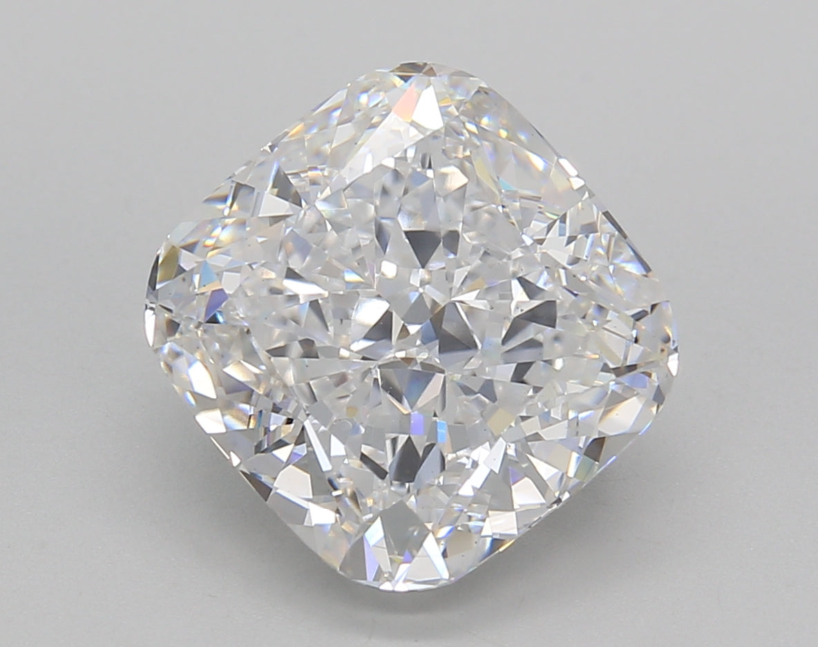 6.02 Carat Cushion Shaped, Ideal Cut, D Color, VS1 Clarity, IGI Certified Lab Grown Diamond