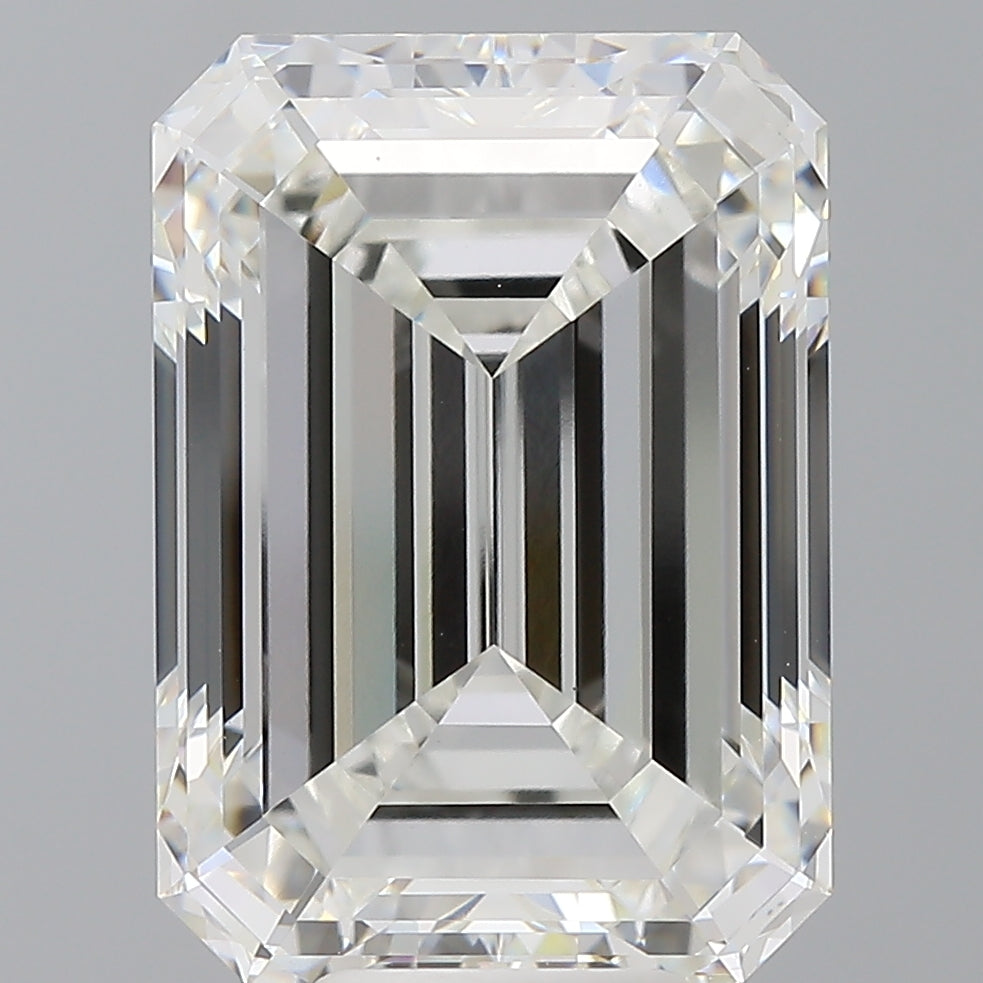 9.52 Carat Emerald Shaped, Excellent Cut, F Color, VVS2 Clarity, IGI Certified Lab Grown Diamond