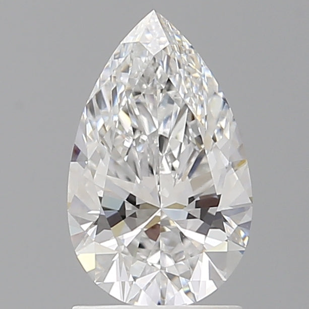 1.58 Carat Pear Shaped, Ideal Cut, D Color, VS1 Clarity, IGI Certified Lab Grown Diamond