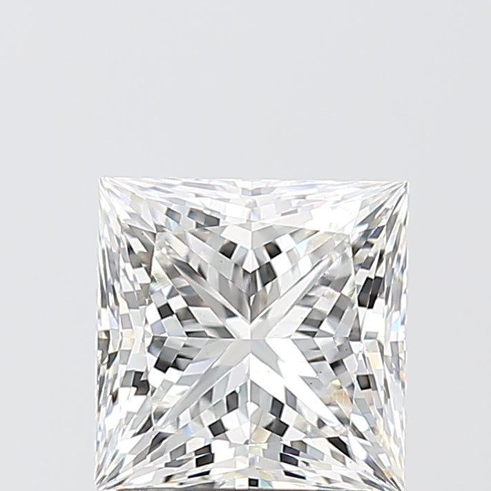 2.10 Carat Princess Shaped, Ideal Cut, F Color, VS1 Clarity, IGI Certified Lab Grown Diamond
