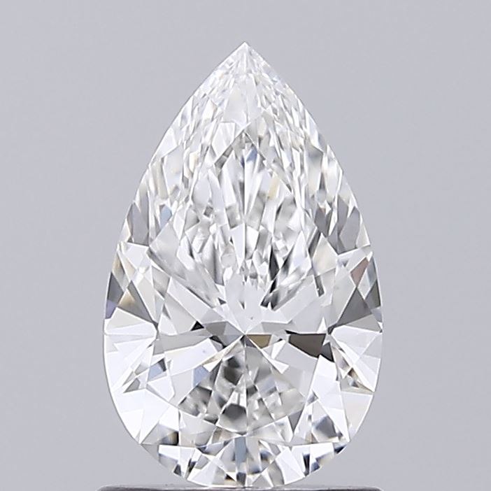 1.09 Carat Pear Shaped, Ideal Cut, F Color, VVS2 Clarity, IGI Certified Lab Grown Diamond