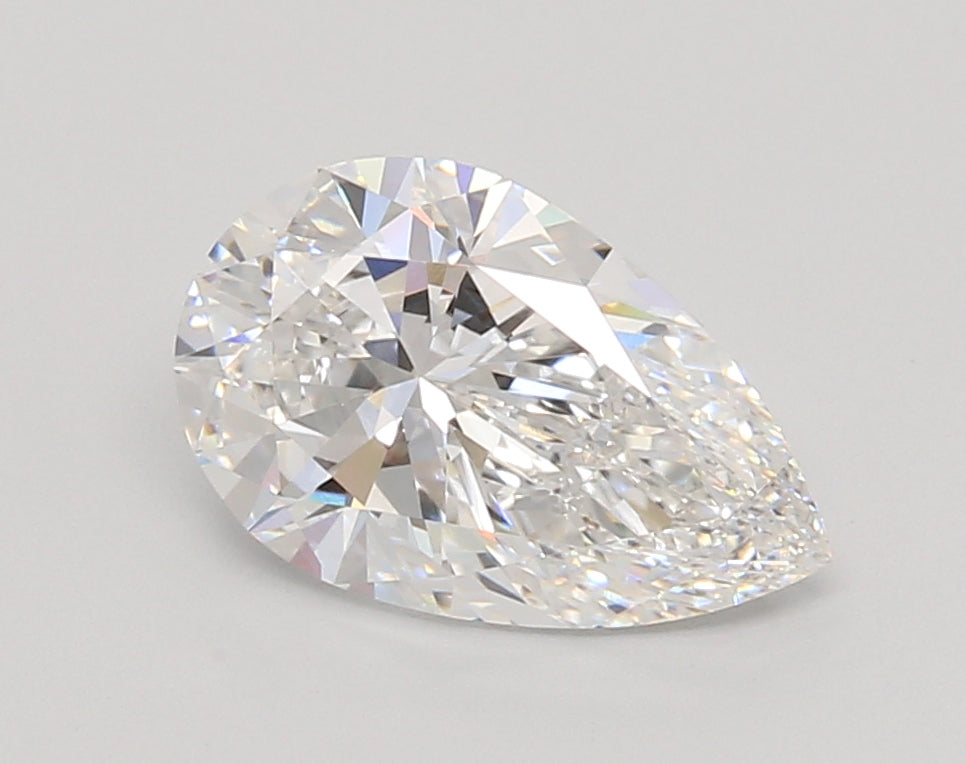 2.06 Carat Pear Shaped, Ideal Cut, E Color, VVS1 Clarity, IGI Certified Lab Grown Diamond