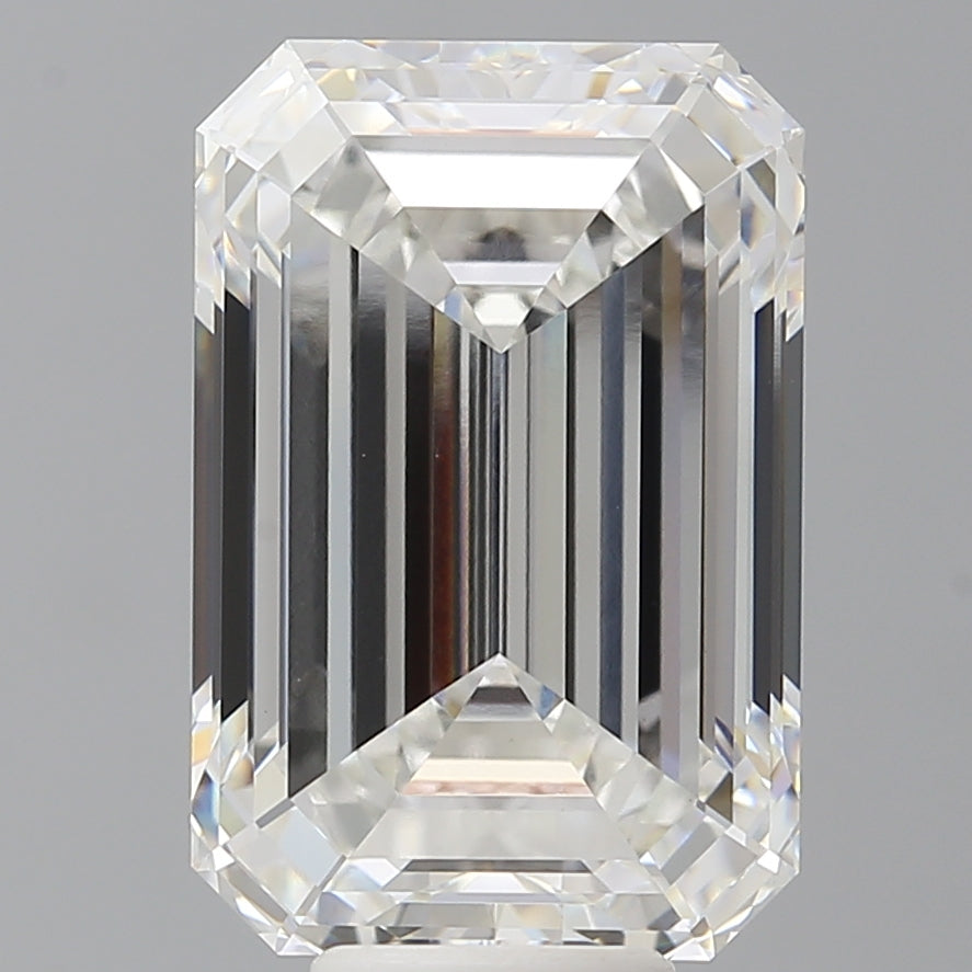 9.10 Carat Emerald Shaped, Ideal Cut, F Color, VVS2 Clarity, IGI Certified Lab Grown Diamond