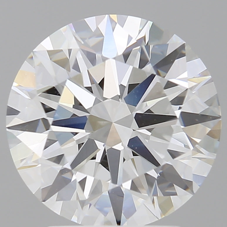 3.09 Carat Round Shaped, Ideal Cut, F Color, VVS2 Clarity, IGI Certified Lab Grown Diamond
