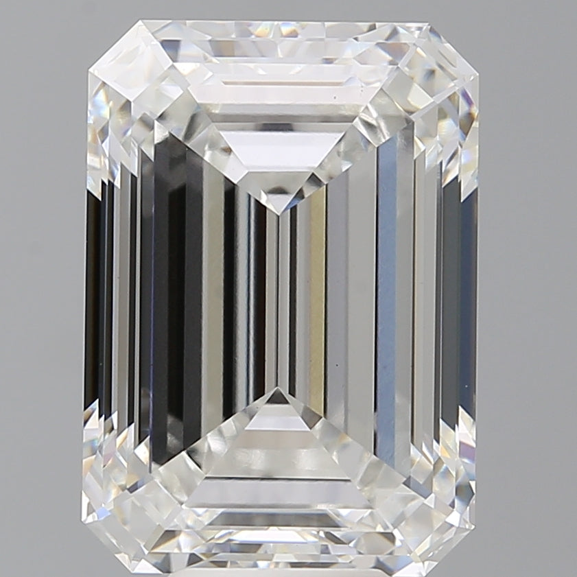 9.10 Carat Emerald Shaped, Ideal Cut, F Color, VVS2 Clarity, IGI Certified Lab Grown Diamond